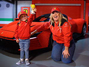 Supporting image for story: Four-year-old Ferrari superfan from Telford races This Morning's Josie Gibson at Legoland