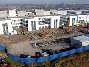 Supporting image for story: Work on hospital's new two-storey building ongoing