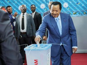 Supporting image for story: World’s oldest president, 92, wins contested Cameroon election after unrest