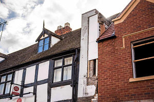 Supporting image for story: The bit they left behind: Pillar an ugly reminder of Shrewsbury's old Kwik Fit