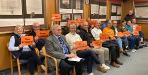 Eccleshall Residents And Councillors At The October 16 Stafford Borough Council Cabinet Meeting. Photo by Staffordshire LDR Kerry Ashdown. Free for use by all LDRS partners