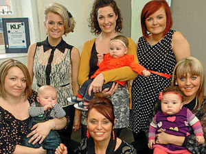 Supporting image for story: Magnificent seven for Telford salon as workers experience baby joy