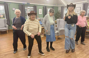 Line dancing at Pelsall Hall 