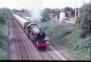 7029 'Clun Castle' with the Shakespeare Express at Hall Green in 1985