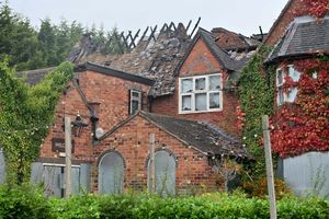 Damage to the building's roof