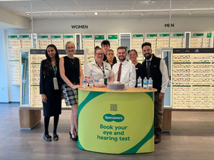 Store director Hussnan Ejaz - far right - with some of his team from Specsavers Blackheath