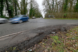 The scene of the fatal crash at the junction of High Arcal Road and the B4176