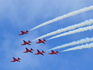 Supporting image for story: Final chance to see the Red Arrows over Shropshire and Staffordshire after air show display