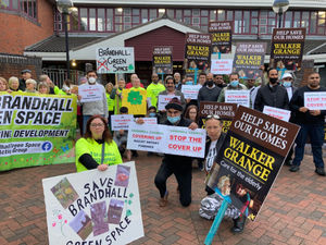 Supporting image for story: Triple protest outside council as residents campaign over care home, green belt and 'cover up'