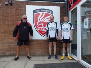 Supporting image for story: Father and son cycle to every rugby union ground in region including Shropshire for charity