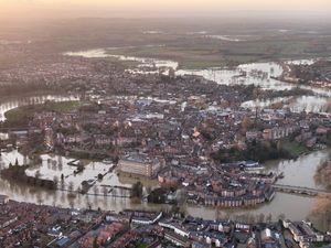 Supporting image for story: Shrewsbury floods: Clean-up begins as aerial photos reveal scale of latest devastation