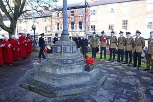 A large crowd turned out for the service of remembrance and parade in Wem. Mayor Mandy Meakin said the day went off exceptionally well.
