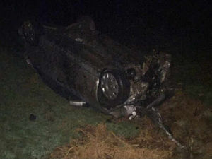 Supporting image for story: Car overturns in Church Stretton crash