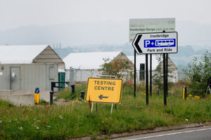 The testing centre at Ironbridge Park & Ride