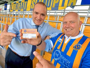 Supporting image for story: Shrewsbury Town safe standing: Gary Brown books his ‘seat’ at Meadow