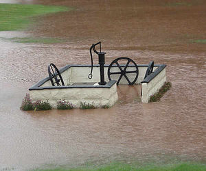 Nicki Wilkes, of Brookside, Muckley, Acton Round near Bridgnorth says: "This is the road from the A458 Muckley Cross to Acton Round. The lane has turned into a knee high deep river."