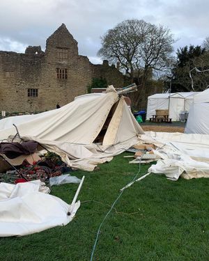 Devastation in Ludlow. Pic: Ludlow Medieval Christmas Fair