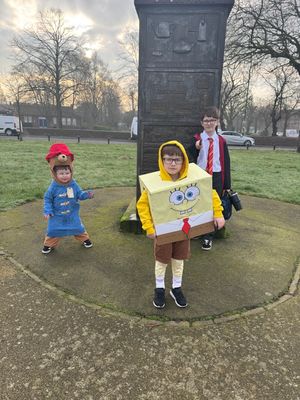 Mickayla Danks' family looked fantastic in their mix of costumes this year, in one picture we have Spongebob Squarepants, Paddington Bear and magical looking Harry Potter!