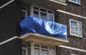 The balcony which Kayli Hill fell from