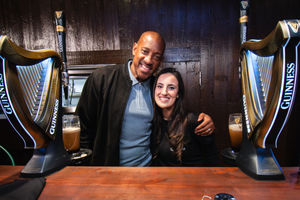 Aston Villa legend Dion Dublin joins football fans at Bar Home Lichfield