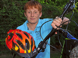 Supporting image for story: Shropshire cyclist Tom, 13, saved by bike helmet in crash