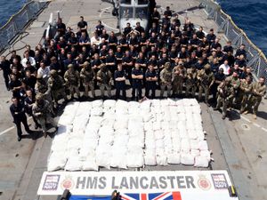 Supporting image for story: Royal Navy warship seizes £30m of drugs in Middle East