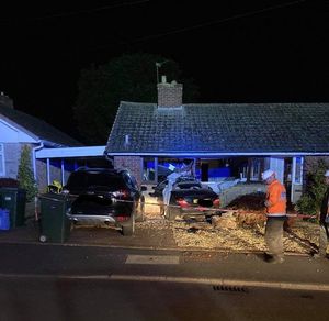 Images from Bridgnorth Fire Service show the devastation caused by the crash. Picture: Bridgnorth Fire Station