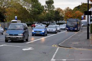 The 100m long bus lane in Bloxwich High Street