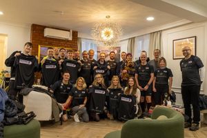 Shifnal Striders take a trip to the Shifnal Dentist Care, which has sponsored them