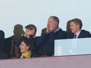 Supporting image for story: Football fan Prince George joins William to cheer on Aston Villa