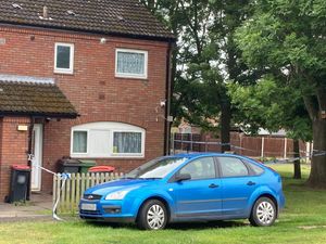 Police tape at the scene in Fowler Close, Wellington