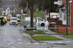Pensnett Road remains closed off yesterday, three days after the two deaths