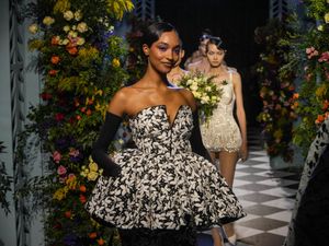 Supporting image for story: Jourdan Dunn walks the runway for Richard Quinn at London Fashion Week