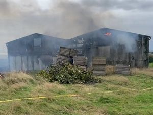 Supporting image for story: Fire crews scrambled to major fire at Shropshire farm
