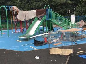 Supporting image for story: PICTURES: Travellers leave rubbish strewn over Black Country play area