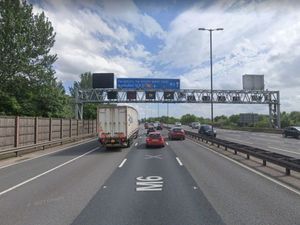 Supporting image for story: 'Multi-vehicle crash' on M6 causes delays and closes two lanes of four
