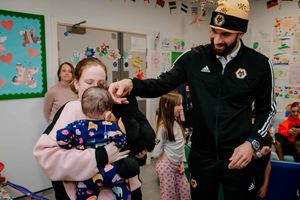 Lille-Mae Garland, aged 5 months, with mum Faye Garland and Rui Patricio
