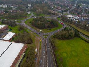 Meole Brace roundabout. Photo: Shropshire Council/WSP .