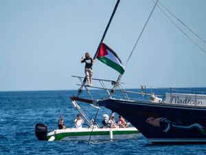 Supporting image for story: Israel vows to prevent aid boat carrying Greta Thunberg reaching Gaza