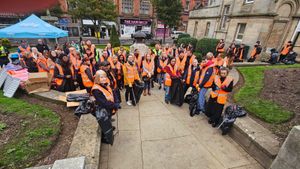 Volunteered pictured during the Autumn Spruce Up