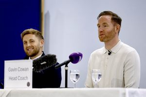 Shrewsbury Town CEO Liam Dooley (left) and new head coach Gavin Cowan 