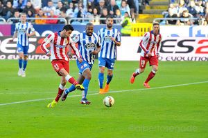 Raul Jimenez playing for Atletico Madrid (Photo: Alberto Segade)