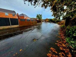 Flooding in Dibdale Road, Lower Gornal. Photo: Melvin Cooper