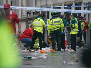 Emergency personnel dealing with the incident