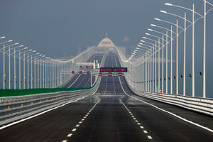 The Hong Kong-Zhuhai-Macau Bridge in Zhuhai city, in south China's Guangdong province