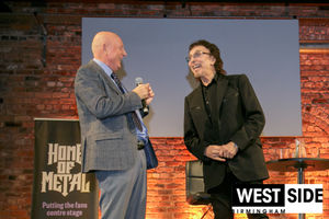 Tony Iommi and Jasper Carrott at the event