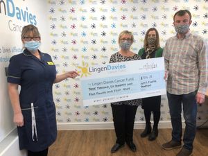Supporting image for story: Husband’s thanks as £11,000 is raised for cancer centre