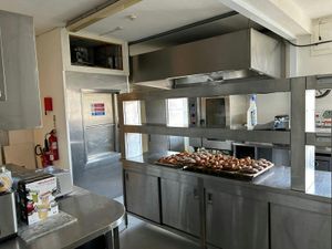 The commercial kitchen inside Townhouse in Oswestry. Picture: Halls. 