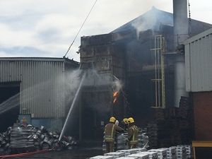 Supporting image for story: Thirty firefighters tackle Norton Canes factory blaze - WATCH