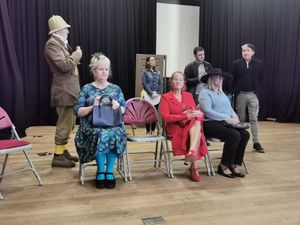 Cluedo characters await instructions